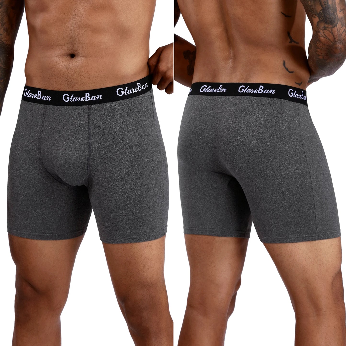 5-Pack Men's Mid-Length Boxer Shorts – Soft Breathable Stretch Underwear for Everyday Comfort