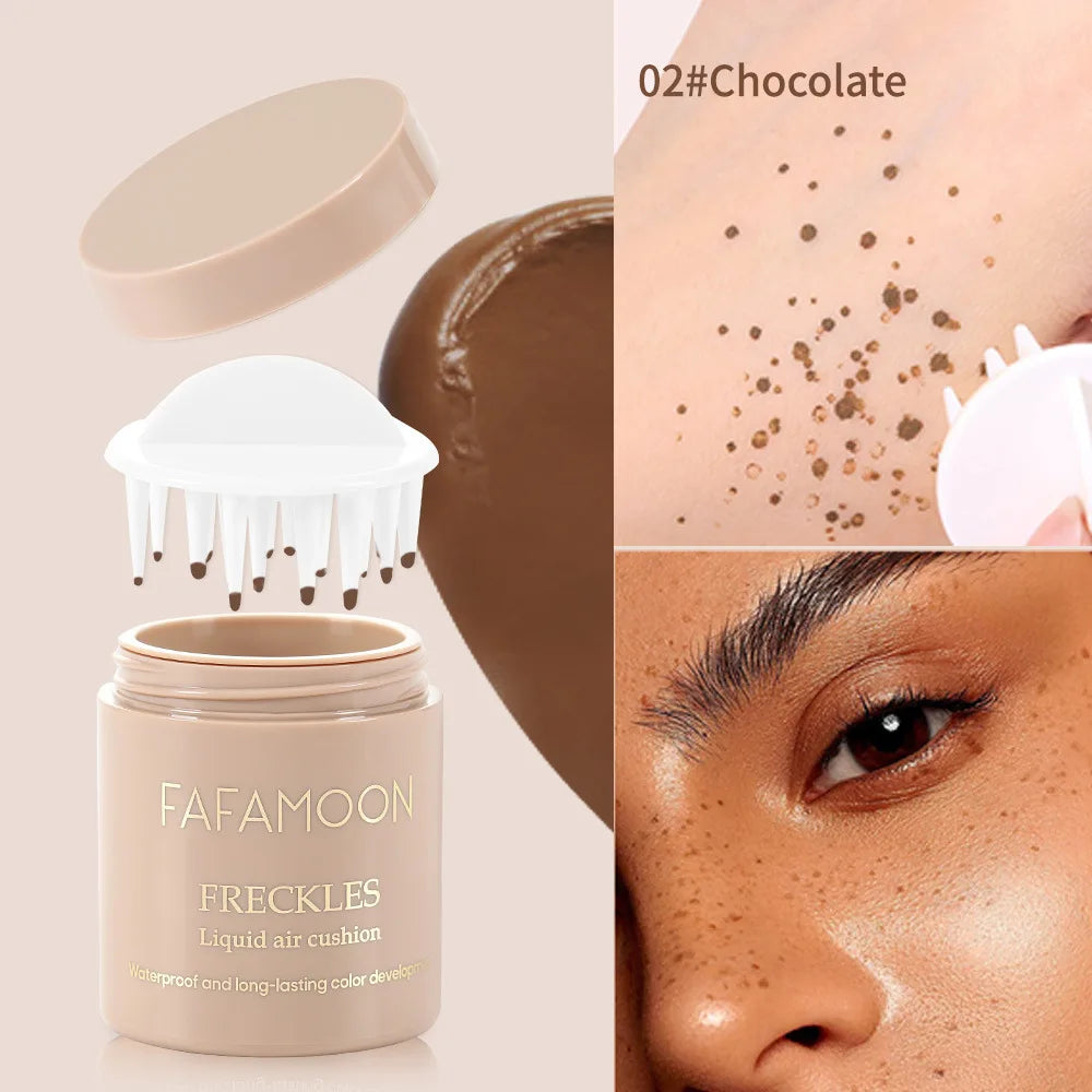 Air Cushion Freckle Stamp Kit – Natural-Looking Freckles for Face & Body, Waterproof Makeup