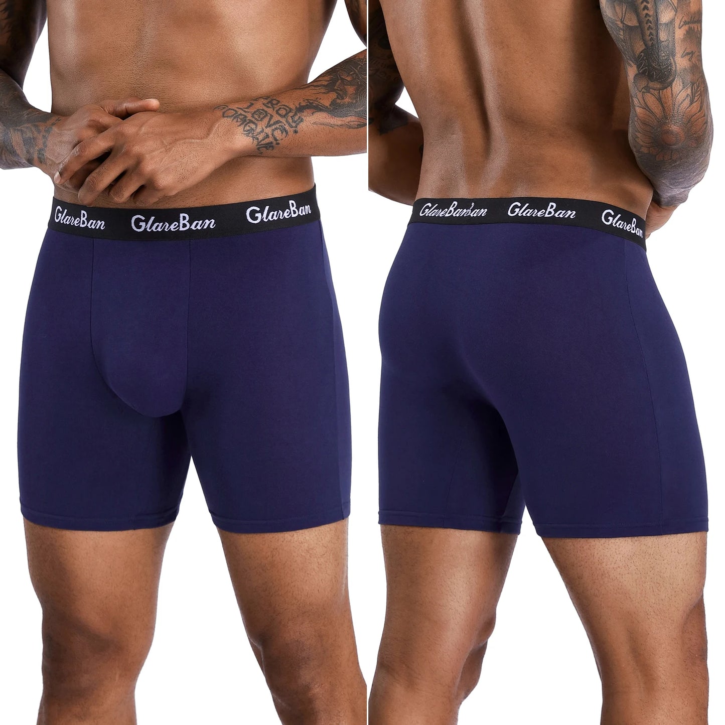 5-Pack Men's Mid-Length Boxer Shorts – Soft Breathable Stretch Underwear for Everyday Comfort