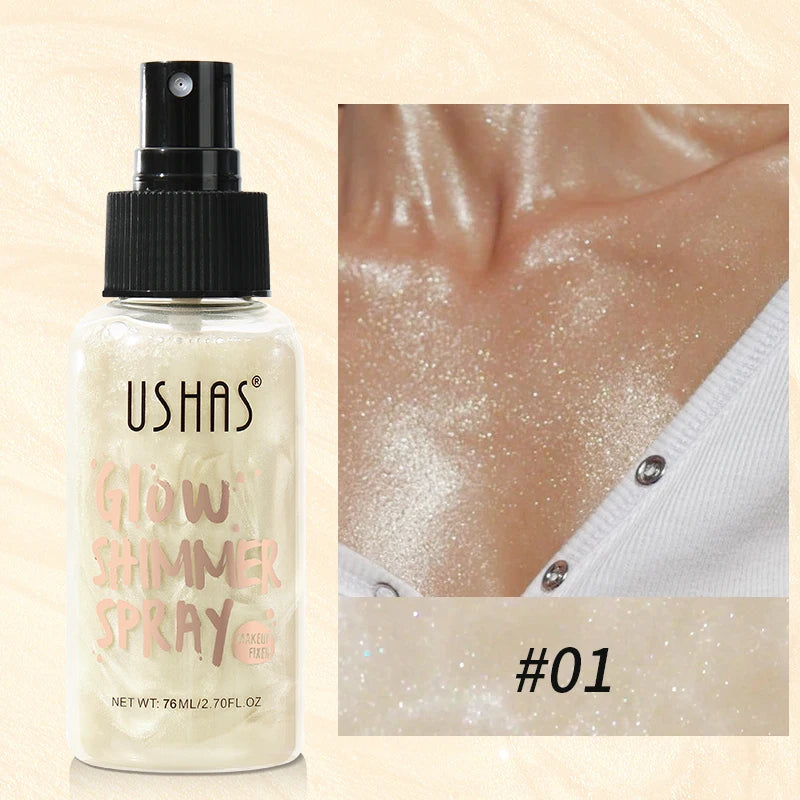 4-Color Liquid Highlighter – Long-Lasting Moisturizing Body & Face Illuminator (100g)