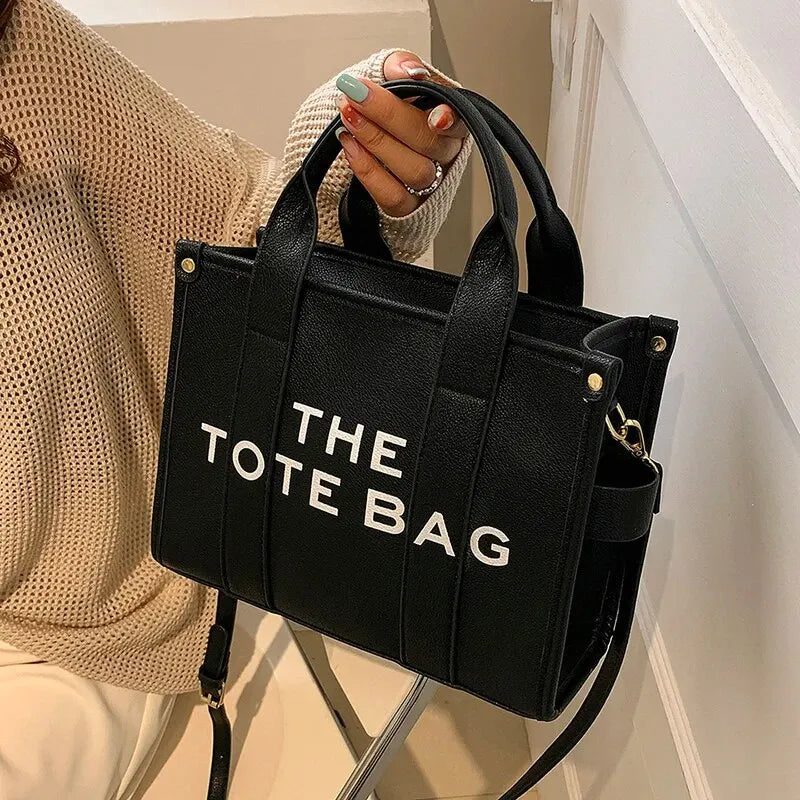 Women's Large Solid Tote Bag – Fashion Crossbody Handbag with Zipper Closure and Interior Compartment
