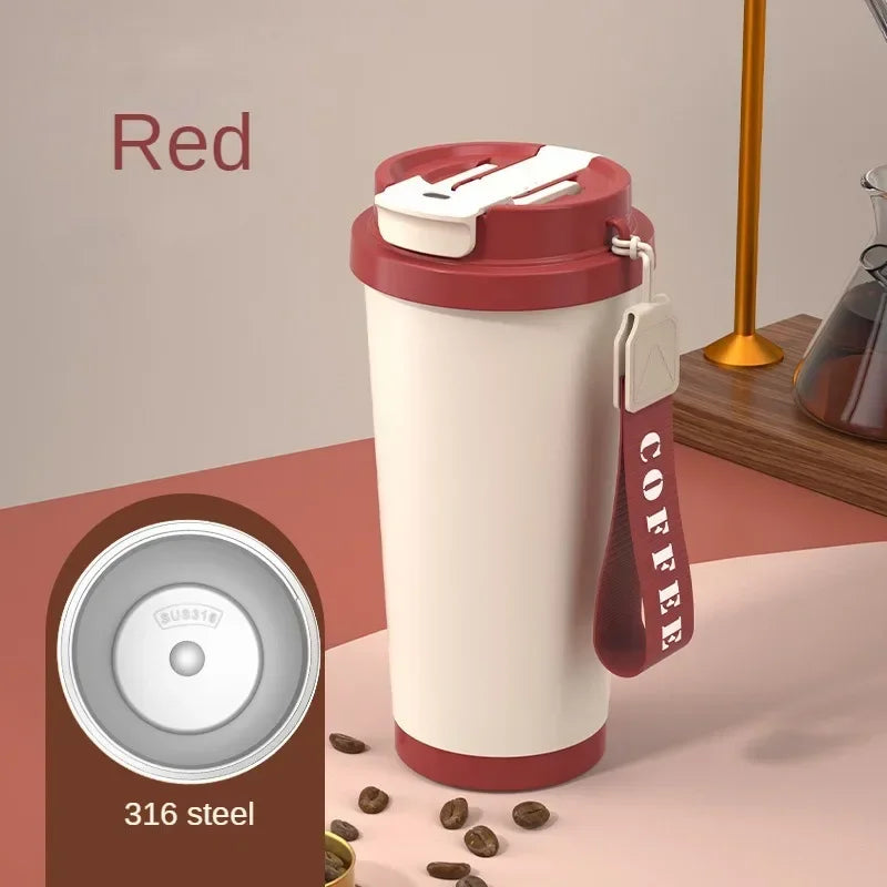 530ml Double Wall Stainless Steel Thermos Cup – Vacuum Insulated Coffee and Water Bottle