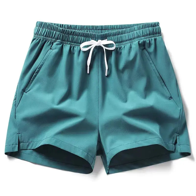 Summer Three-Piece Sports Shorts – Unisex Running Pants with Zipper Pockets for Beach and Casual Wear