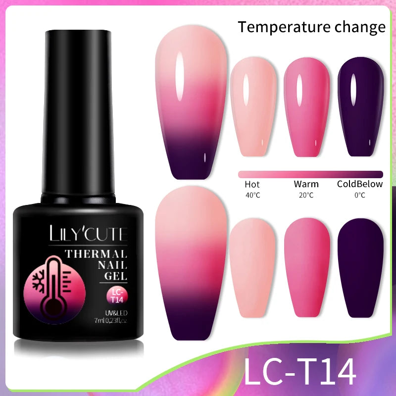 7ml Thermal Color-Changing Gel Nail Polish – Temperature Reactive Vernis with Matte & Bright Effect