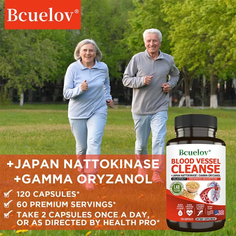 Vascular Cleanser with CoQ10 – Cardiovascular Health Supplement, Supports Healthy Blood Flow & Cholesterol, 120 Capsules