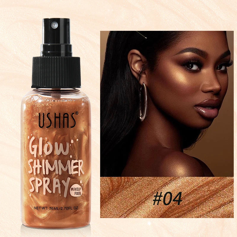 4-Color Liquid Highlighter – Long-Lasting Moisturizing Body & Face Illuminator (100g)