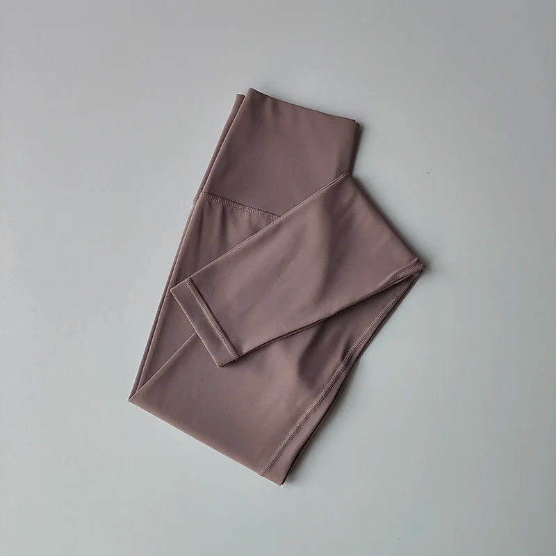 Women's High-Waist Seamless Pocket Yoga Pants – Fast-Drying Tight Leggings for Running & Fitness