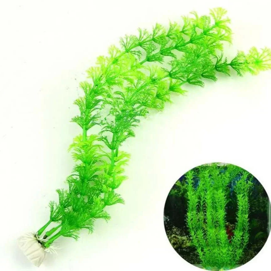 Artificial Green Grass Aquarium Decoration – Plastic Water Weeds Plant for Fish Tank Landscaping
