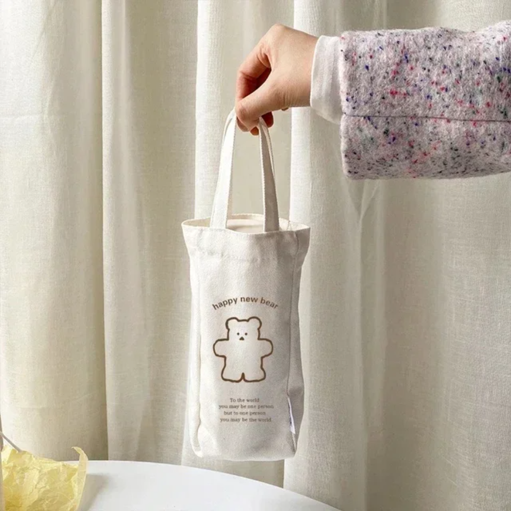 450ml Bear-Themed Thermos Cup – Portable Stainless Steel Water Bottle for Travel, Sports, and Outdoor Use