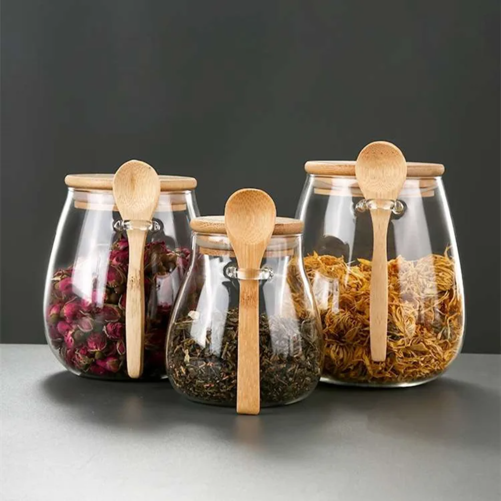 Airtight Glass Food Storage Jars with Lids – Hermetic Containers for Sugar, Tea, Coffee, and Dry Goods