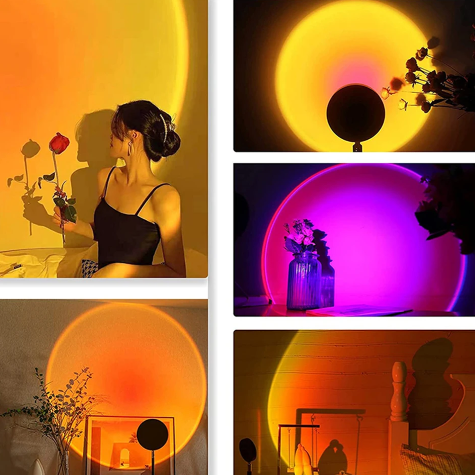 Smart LED Sunset Projection Light – Tuya App & Remote Control, USB 5V Bluetooth Night Lamp for Room Decor & Photography