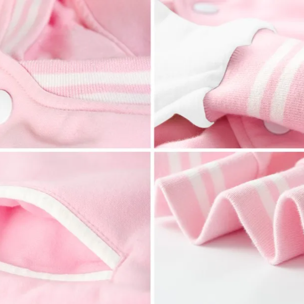 Black Pink Baseball Bomber Jacket – Unisex Hip-Hop Harajuku Streetwear for Men, Women, Boys & Girls, Spring/Autumn Outerwear