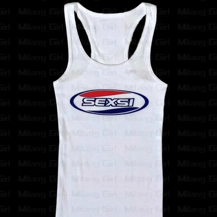 Women's Y2K White Letter Print Tank Top – Coquette Gyaru Style Thin Strap Crop Top for Summer High Street Fashion