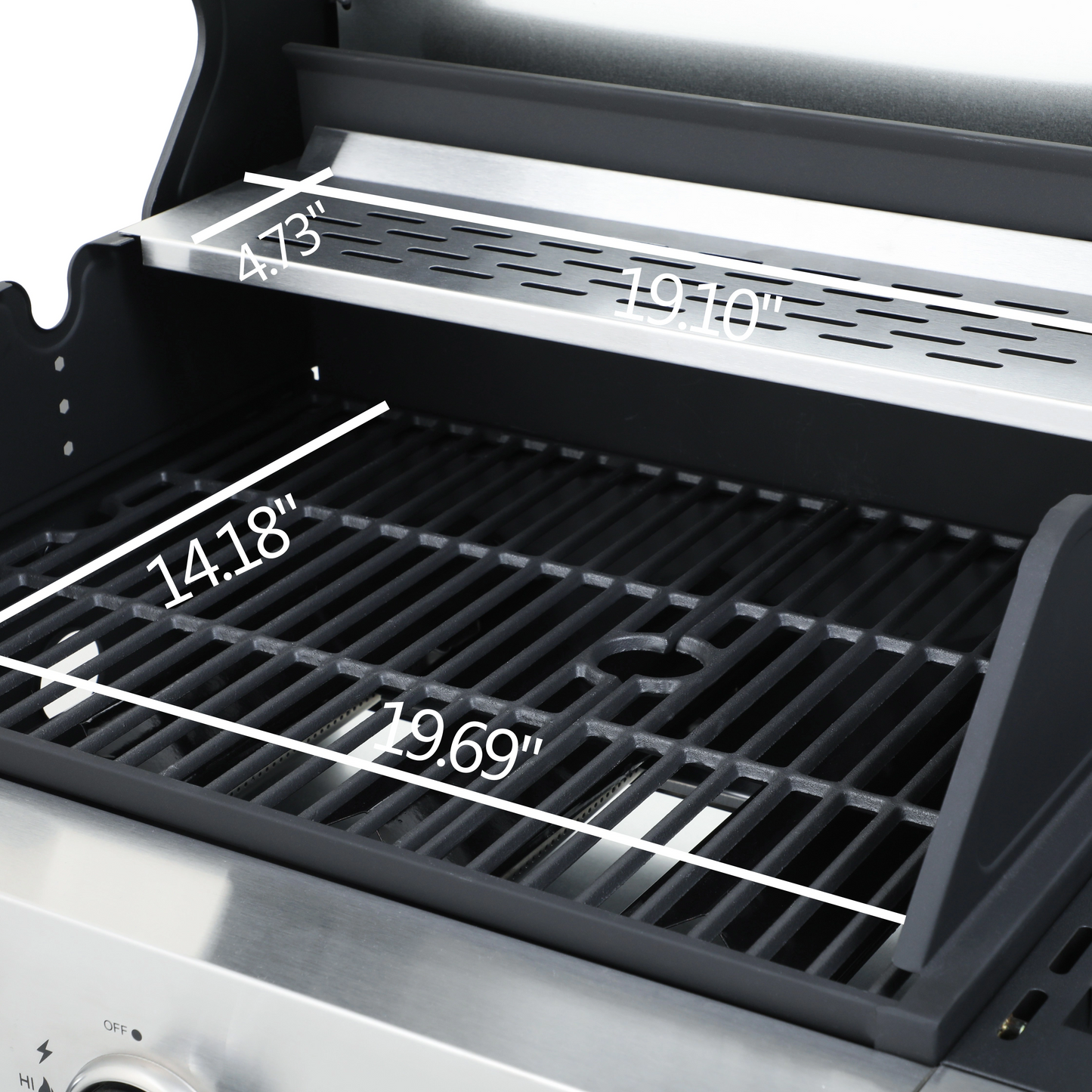3-Burner Outdoor Gas BBQ Grill with Enameled Cast Iron Cooking Grids and Side Burner – Stainless Steel Barbecue for Patio and Backyard