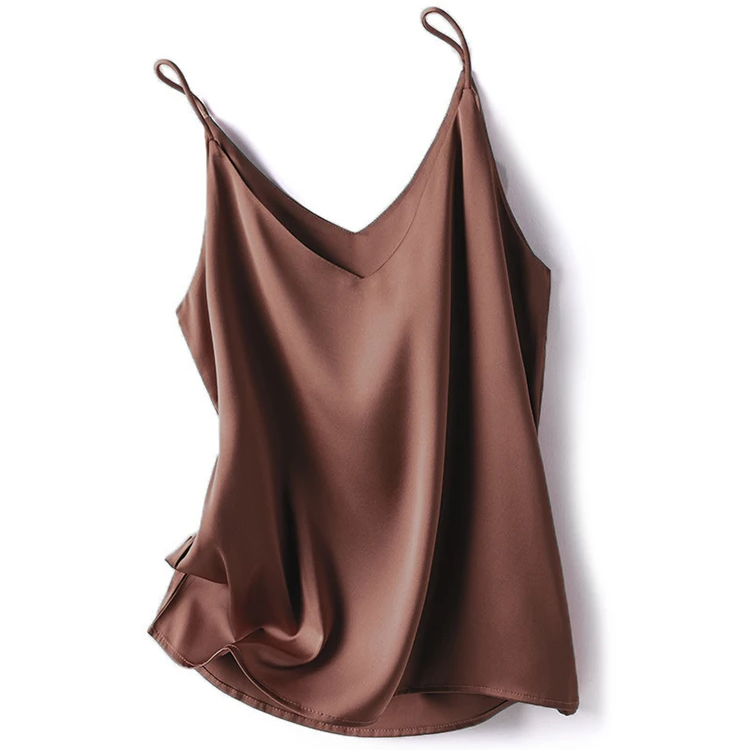 Women's Slim Fit V-Neck Camisole – Solid Color Sleeveless Crop Tank Top for Summer Y2K and Office Casual Style