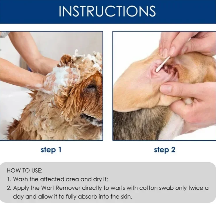 20ml Dog Wart Remover – Natural Painless Formula for Removing Warts, Skin Tags & Papillomas