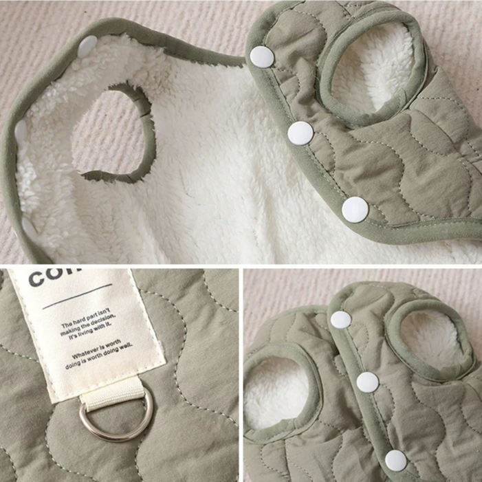 Winter Warm Dog Coat – Windproof Thicken Pet Jacket for Small & Medium Dogs and Cats, Plush Fleece Outfit for Cold Weather