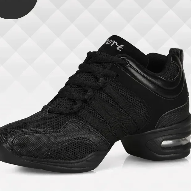 Women's Jazz Dance Sneakers – Breathable Fabric Hip Hop Shoes with Soft Plastic Outsole