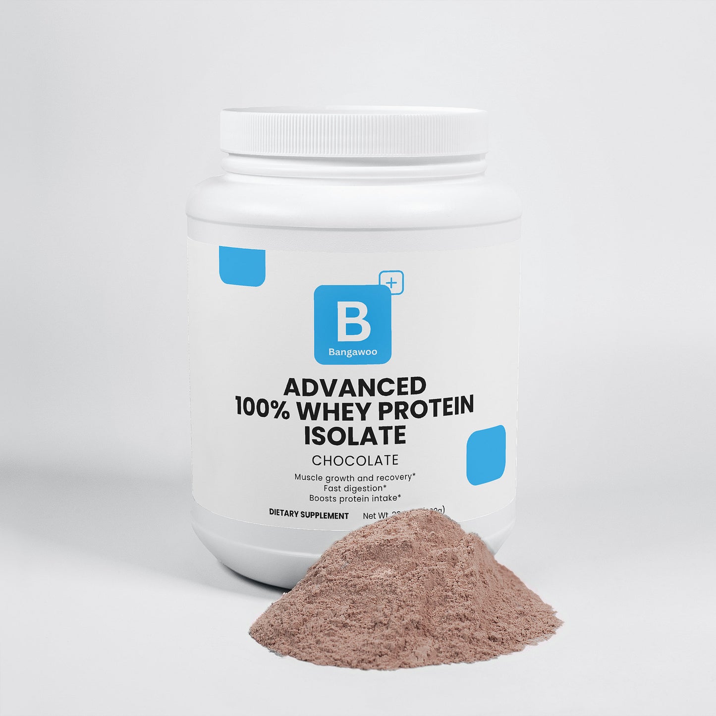 Advanced 100% Whey Protein Isolate – Rich Chocolate Flavor, 22g Protein for Muscle Recovery & Growth – 29.6oz (839g)