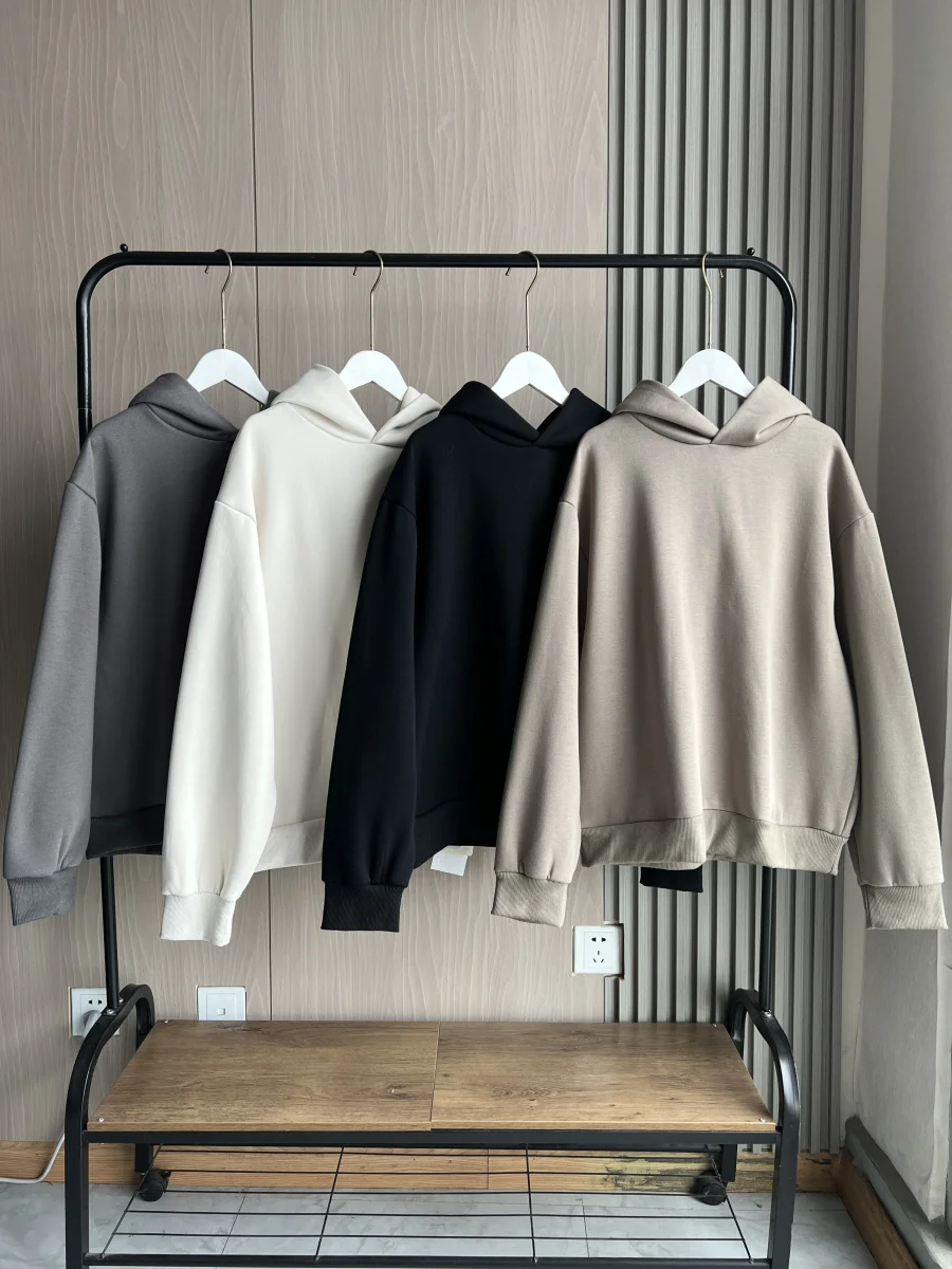 Women’s Classic Hooded Sweatshirt & Jogger Set – Loose Fit Two-Piece Loungewear for Autumn/Winter