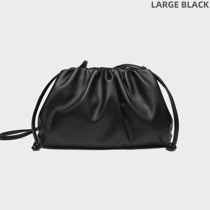 Soft PU Leather Hobo Bag – Women's Minimalist Shoulder & Crossbody Handbag with Hasp Closure
