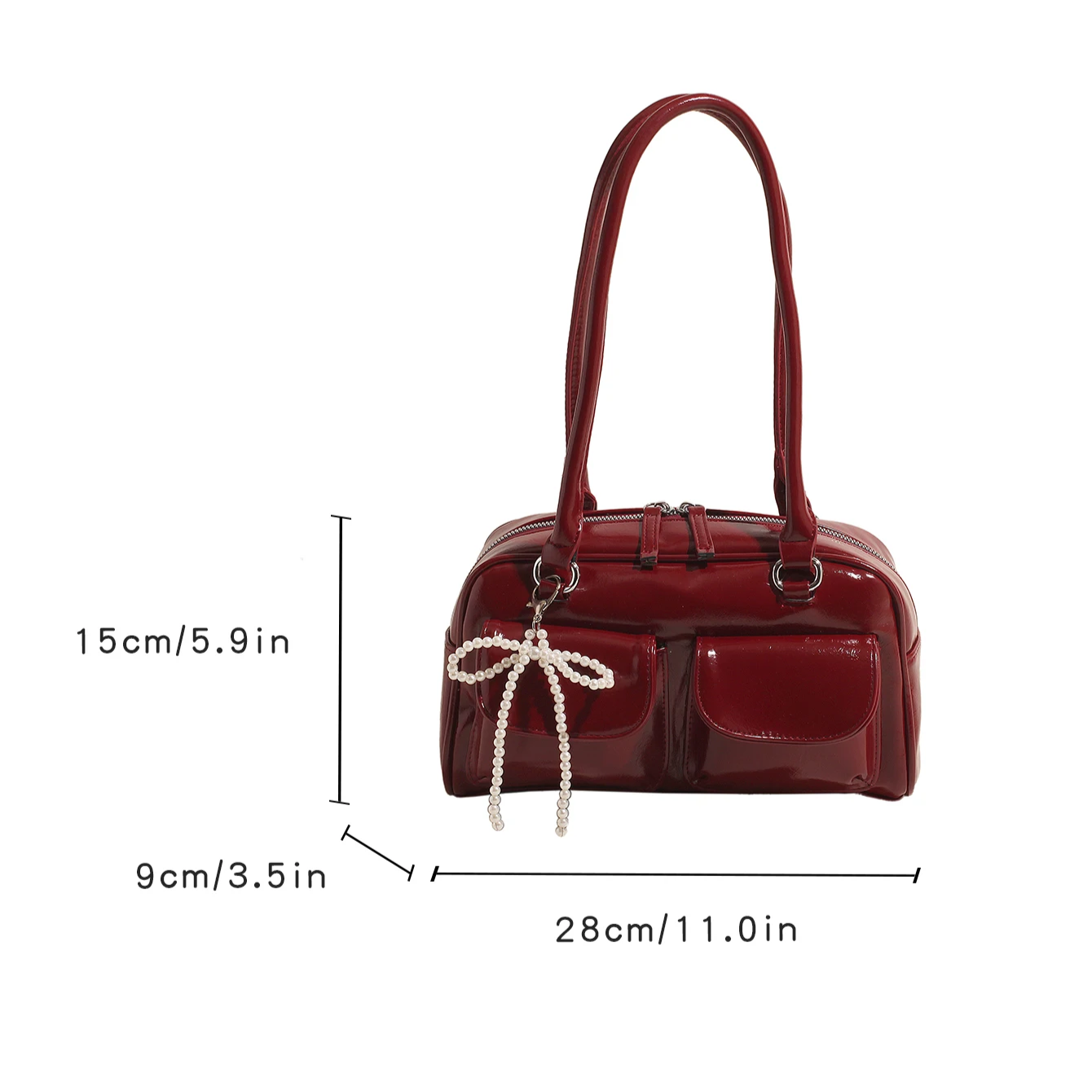 Underarm Bow Pillow Bag – Korean Style Soft PU Shoulder Bag for Women