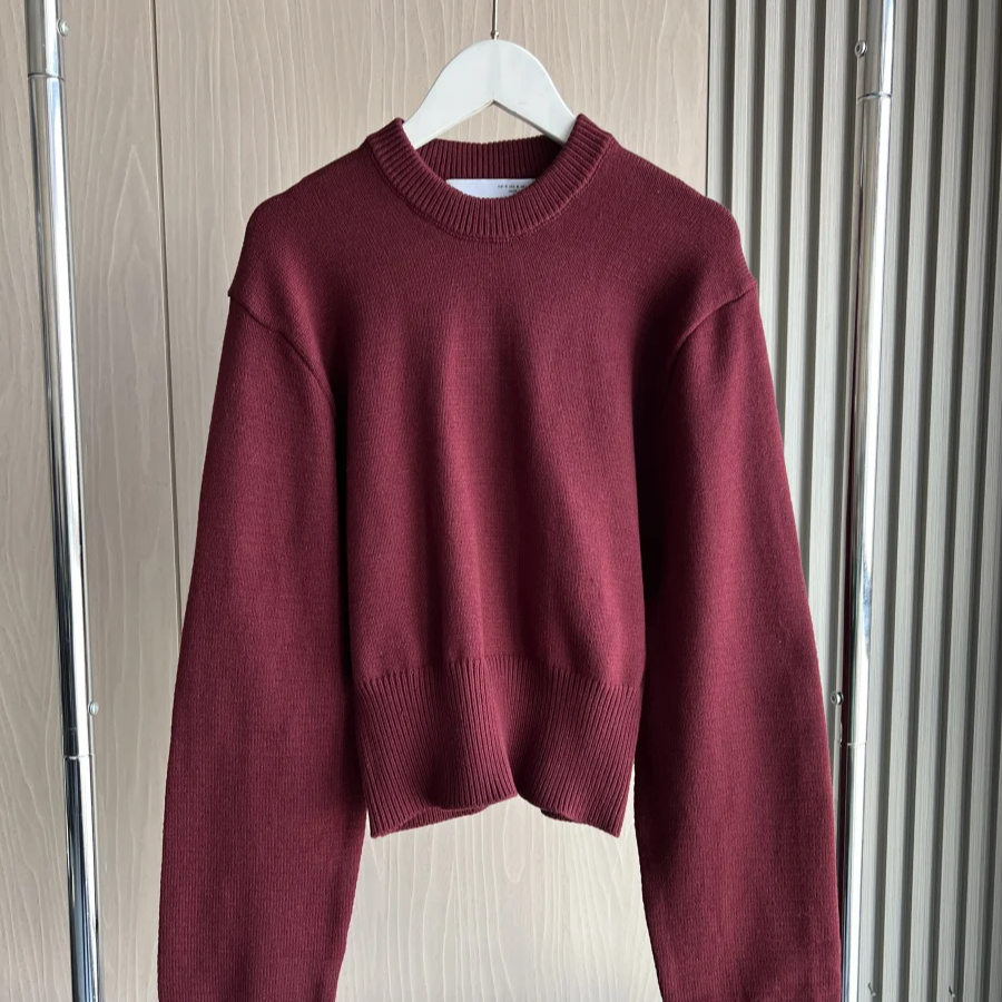Women’s Ultra-Wide Ribbed Hem Knit Cardigan – Casual Round Neck Sweater with Loose Sleeves