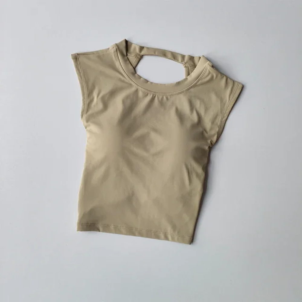 Backless Quick-Dry Yoga Vest – Slim Fit Sports Top with Chest Pads