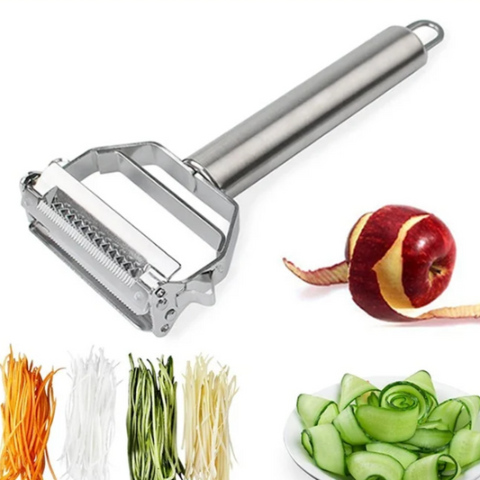 Stainless Steel Fruit & Vegetable Peeler – Multifunction Julienne Grater Slicer for Potato, Carrot, Cucumber & More