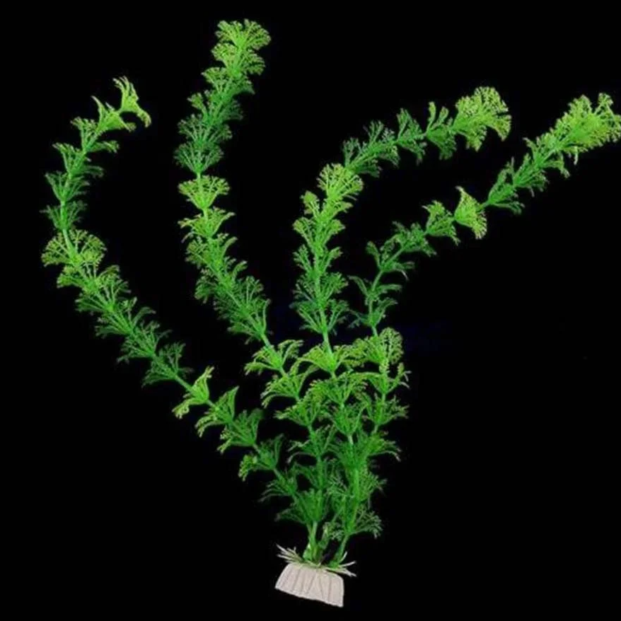Artificial Green Grass Aquarium Decoration – Plastic Water Weeds Plant for Fish Tank Landscaping