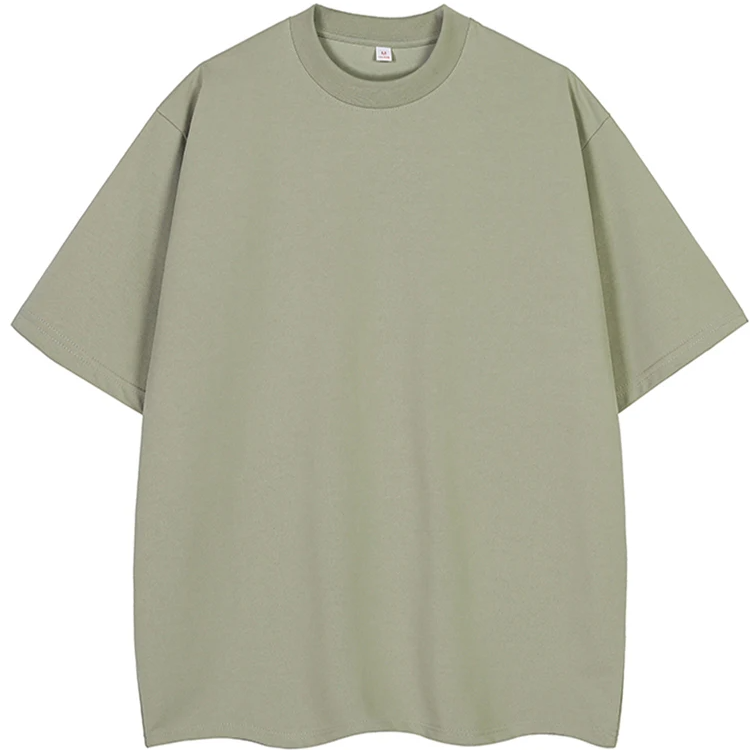 Unisex Oversized Heavy Cotton T-Shirt – 260G Korean Fashion Loose Fit Short Sleeve Tee for Summer Casual Wear
