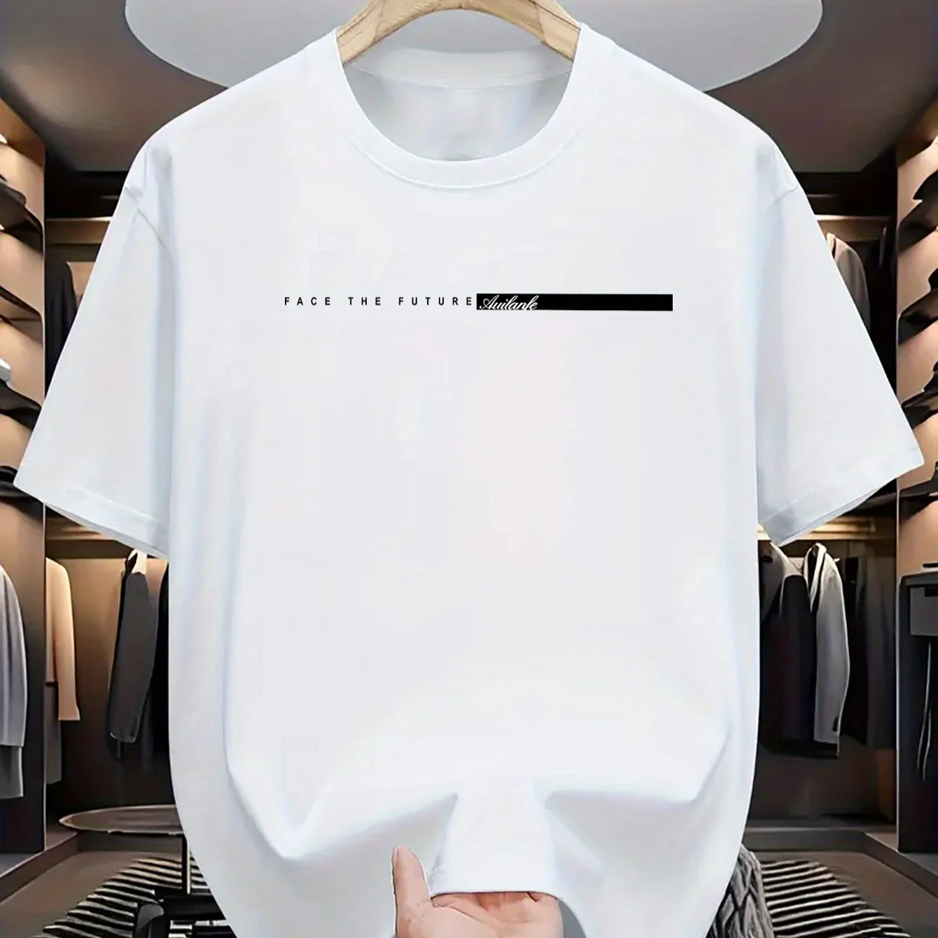 100% Cotton Summer Loose Fit T-Shirt – Large Letter Print Round Neck Short Sleeve Tee for Men and Women, High Street Style