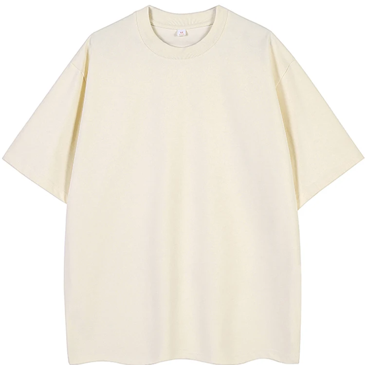 Unisex Oversized Heavy Cotton T-Shirt – 260G Korean Fashion Loose Fit Short Sleeve Tee for Summer Casual Wear