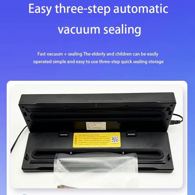32cm Stainless Steel Vacuum Sealer Machine – Compact Household Food Saver with LED Indicator & Overheat Protection