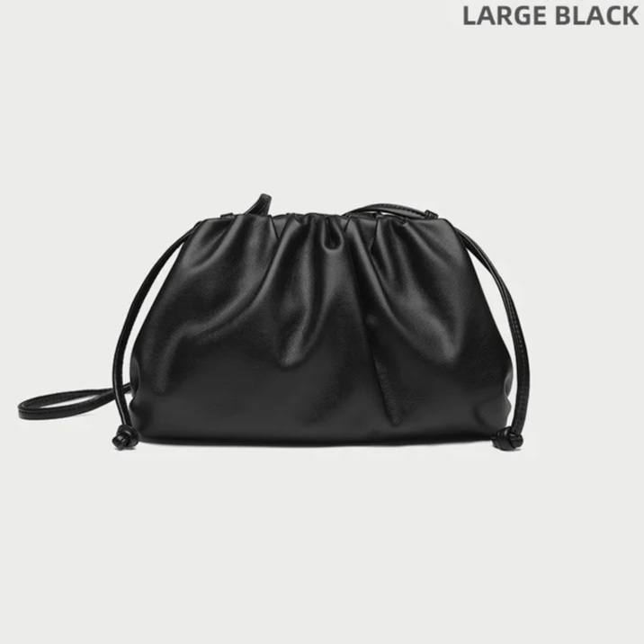 Soft PU Leather Hobo Bag – Women's Minimalist Shoulder & Crossbody Handbag with Hasp Closure