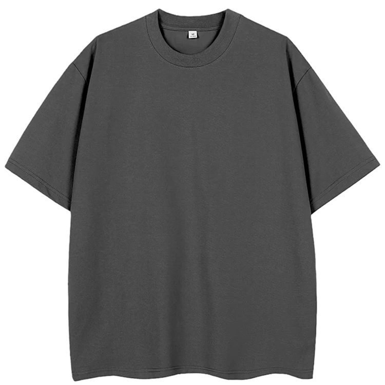 Unisex Oversized Heavy Cotton T-Shirt – 260G Korean Fashion Loose Fit Short Sleeve Tee for Summer Casual Wear