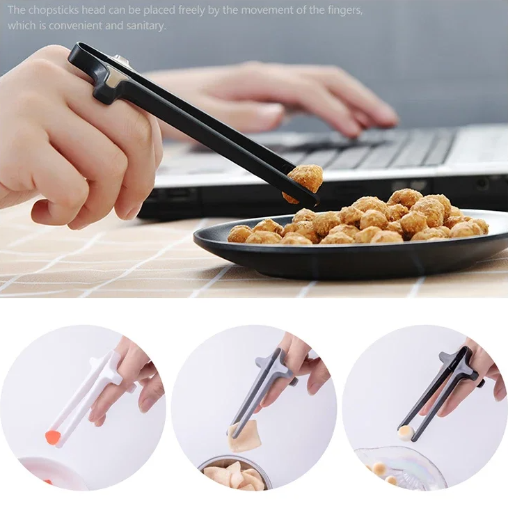 Clean Finger Chopsticks – No-Mess Snack Helper for Gamers, Office, and Kitchen Use