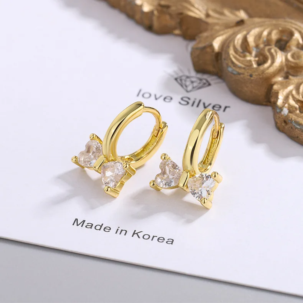 925 Sterling Silver Bow Knot Zircon Stud Earrings for Women – Elegant Crystal Accented Fine Jewelry Trend
