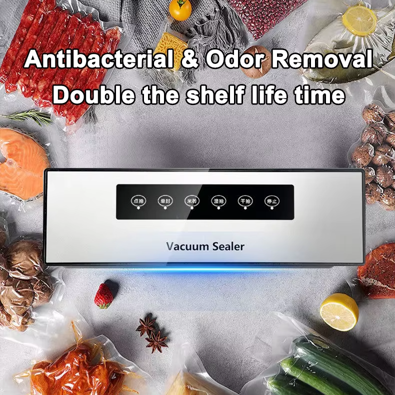 32cm Stainless Steel Vacuum Sealer Machine – Compact Household Food Saver with LED Indicator & Overheat Protection