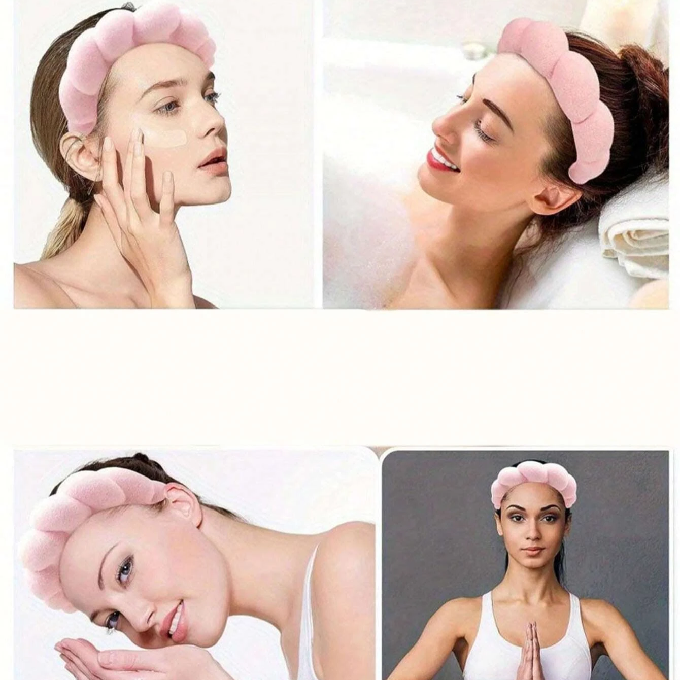 3-Piece Luxury Spa Headband and Wristband Set – Soft Fiber Face Wash & Makeup Hair Accessory Kit