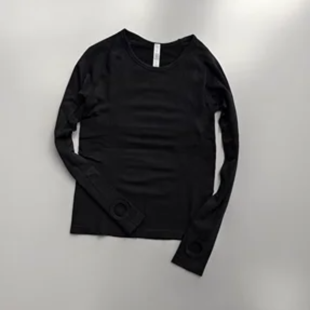 Women's Seamless Long Sleeve Yoga Top – Slim Fit Quick-Dry Fitness Shirt