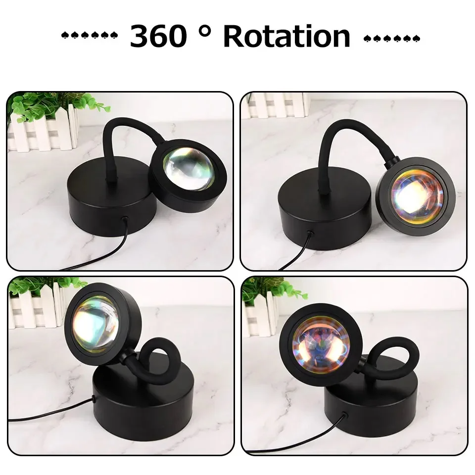 Smart LED Sunset Projection Light – Tuya App & Remote Control, USB 5V Bluetooth Night Lamp for Room Decor & Photography