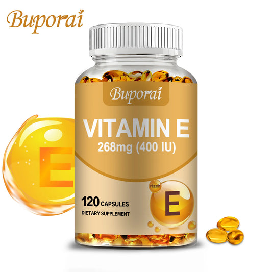 Vitamin E 268mg – Antioxidant Skin Support, Anti-Aging & Wrinkle Reduction – 120 Softgel Capsules