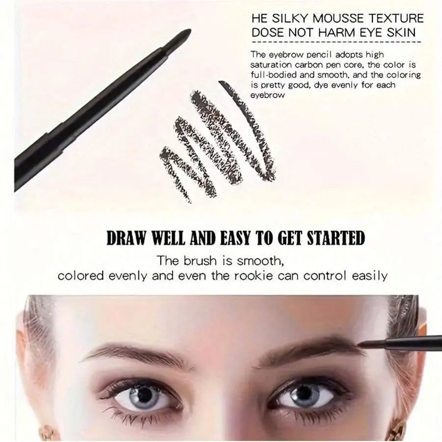 3pcs Waterproof Black Eyeliner Pencils – Smudge-Proof, Long-Lasting & Easy for Beginners