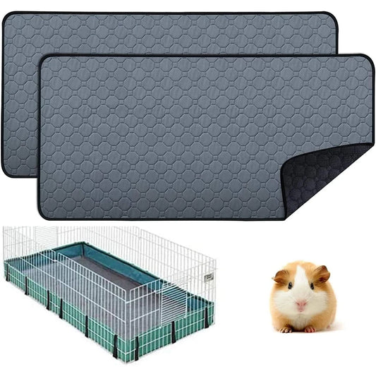 Washable Guinea Pig Cage Liner Pad – Reusable, Waterproof, Non-Slip Fleece Urinary Mat for Small Animals