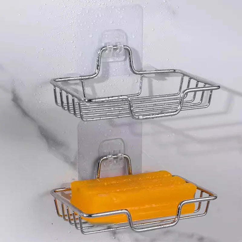 Waterproof Adhesive Wall Hooks – No-Drill Removable Transparent Storage Rack for Bathroom, Kitchen, and Home Use