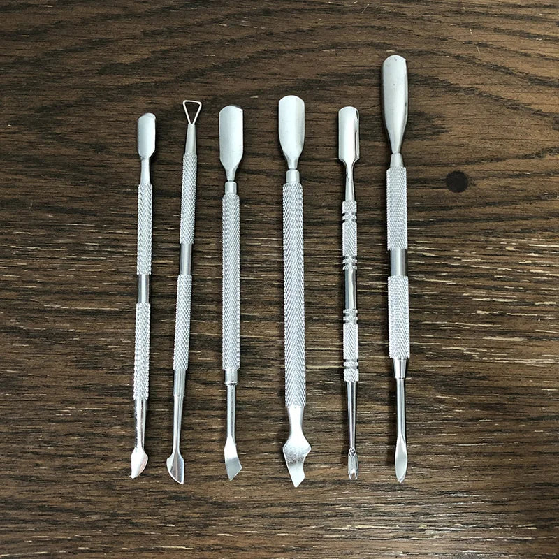 Stainless Steel Double-Ended Cuticle Pusher – Gel Nail Polish Remover & Dead Skin Scraper for Fingernail and Toenail Care