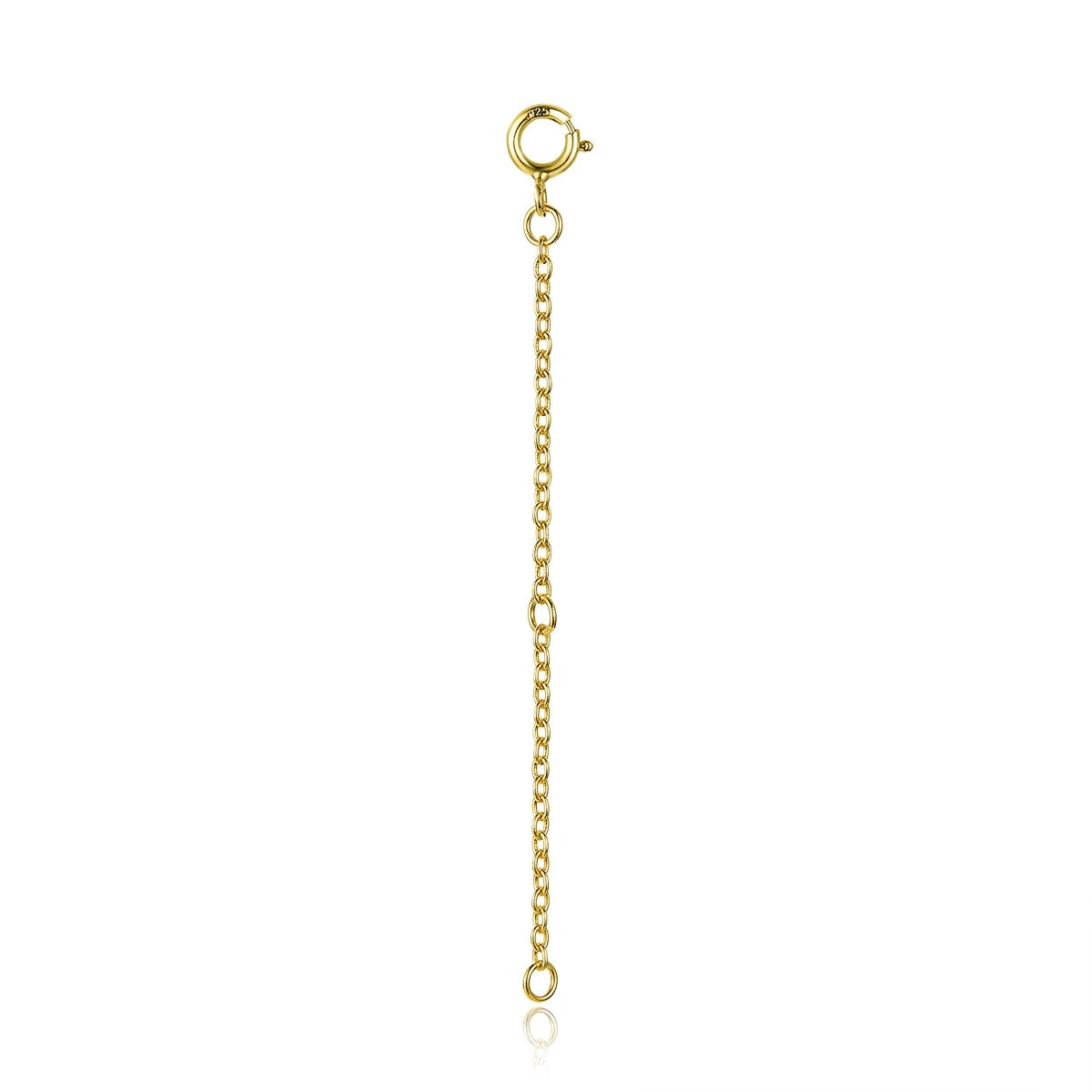 14K Gold Plated 925 Sterling Silver Necklace Extension Chains – Lobster Clasp DIY Jewelry Making Accessory