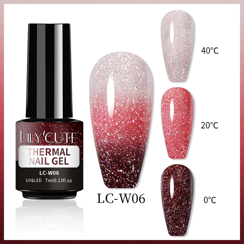 7ml Thermal Color-Changing Gel Nail Polish – Temperature Reactive Vernis with Matte & Bright Effect