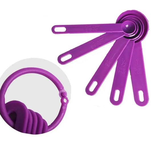5-Piece Kitchen Measuring Spoon Set – Plastic Measuring Scoops with Scale for Baking, Coffee, Sugar, and Cooking